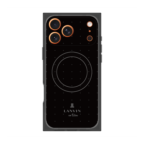 プレミアムスクエアケース with MagSafe［ LANVIN en Bleu Tiny dots Black - ランバン ドット ブラック ］
