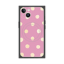 プレミアムスクエアケース with MagSafe［ 水彩ドット・レトロカラー - Pink ］