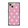 プレミアムスクエアケース with MagSafe［ 水彩ドット・レトロカラー - Pink ］