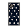 プレミアムスクエアケース with MagSafe［ 水彩ドット・レトロカラー - Navy ］