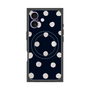 プレミアムスクエアケース with MagSafe［ 水彩ドット・レトロカラー - Navy ］