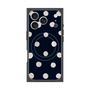 プレミアムスクエアケース with MagSafe［ 水彩ドット・レトロカラー - Navy ］