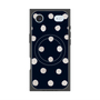 プレミアムスクエアケース with MagSafe［ 水彩ドット・レトロカラー - Navy ］