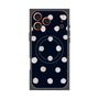 プレミアムスクエアケース with MagSafe［ 水彩ドット・レトロカラー - Navy ］