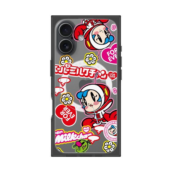 プレミアムスクエアケース with MagSafe［ スーパーミルクチャンFOREVER♥ - ロゴ＆キャラ ］