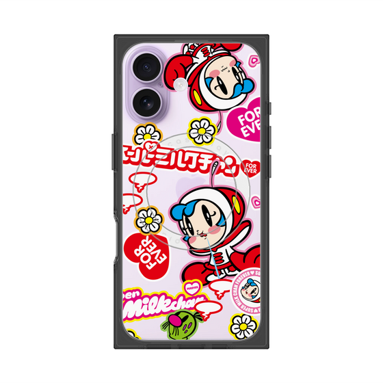 プレミアムスクエアケース with MagSafe［ スーパーミルクチャンFOREVER♥ - ロゴ＆キャラ ］
