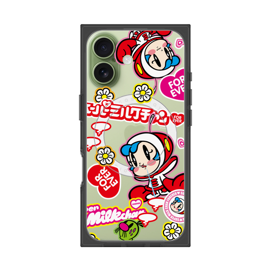 プレミアムスクエアケース with MagSafe［ スーパーミルクチャンFOREVER♥ - ロゴ＆キャラ ］