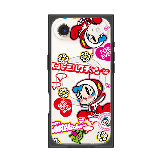 プレミアムスクエアケース with MagSafe［ スーパーミルクチャンFOREVER♥ - ロゴ＆キャラ ］
