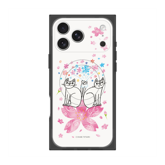 プレミアムスクエアケース with MagSafe［ おかべてつろう - きみに花束を ］