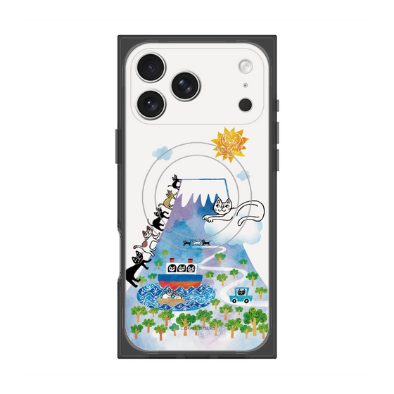 プレミアムスクエアケース with MagSafe［ おかべてつろう - 上を目指していきましょう ］