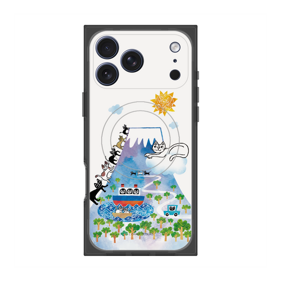 プレミアムスクエアケース with MagSafe［ おかべてつろう - 上を目指していきましょう ］