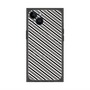 プレミアムスクエアケース with MagSafe［ Small Stripe - Gray × Black ］