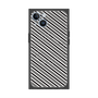 プレミアムスクエアケース with MagSafe［ Small Stripe - Gray × Black ］