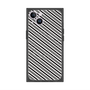 プレミアムスクエアケース with MagSafe［ Small Stripe - Gray × Black ］