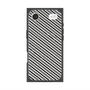 プレミアムスクエアケース with MagSafe［ Small Stripe - Gray × Black ］