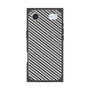 プレミアムスクエアケース with MagSafe［ Small Stripe - Gray × Black ］