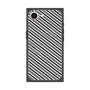 プレミアムスクエアケース with MagSafe［ Small Stripe - Gray × Black ］