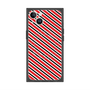 プレミアムスクエアケース with MagSafe［ Small Stripe - Red × Black ］