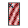 プレミアムスクエアケース with MagSafe［ Small Stripe - Red × Black ］