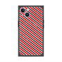 プレミアムスクエアケース with MagSafe［ Small Stripe - Red × Black ］