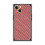 プレミアムスクエアケース with MagSafe［ Small Stripe - Red × Black ］