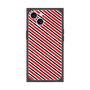 プレミアムスクエアケース with MagSafe［ Small Stripe - Red × Black ］