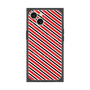 プレミアムスクエアケース with MagSafe［ Small Stripe - Red × Black ］