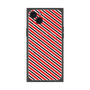 プレミアムスクエアケース with MagSafe［ Small Stripe - Red × Black ］