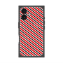 プレミアムスクエアケース with MagSafe［ Small Stripe - Red × Black ］
