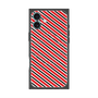 プレミアムスクエアケース with MagSafe［ Small Stripe - Red × Black ］
