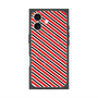 プレミアムスクエアケース with MagSafe［ Small Stripe - Red × Black ］