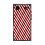 プレミアムスクエアケース with MagSafe［ Small Stripe - Red × Black ］