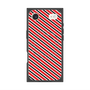 プレミアムスクエアケース with MagSafe［ Small Stripe - Red × Black ］