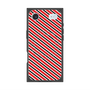 プレミアムスクエアケース with MagSafe［ Small Stripe - Red × Black ］