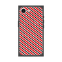 プレミアムスクエアケース with MagSafe［ Small Stripe - Red × Black ］
