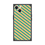 プレミアムスクエアケース with MagSafe［ Small Stripe - Green × Orange ］
