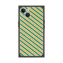 プレミアムスクエアケース with MagSafe［ Small Stripe - Green × Orange ］