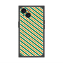 プレミアムスクエアケース with MagSafe［ Small Stripe - Green × Orange ］