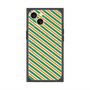 プレミアムスクエアケース with MagSafe［ Small Stripe - Green × Orange ］