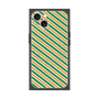 プレミアムスクエアケース with MagSafe［ Small Stripe - Green × Orange ］
