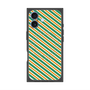 プレミアムスクエアケース with MagSafe［ Small Stripe - Green × Orange ］