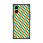 プレミアムスクエアケース with MagSafe［ Small Stripe - Green × Orange ］