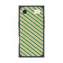 プレミアムスクエアケース with MagSafe［ Small Stripe - Green × Orange ］