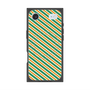 プレミアムスクエアケース with MagSafe［ Small Stripe - Green × Orange ］