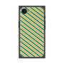 プレミアムスクエアケース with MagSafe［ Small Stripe - Green × Orange ］