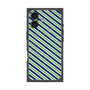プレミアムスクエアケース with MagSafe［ Small Stripe - Navy × Green ］
