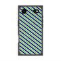 プレミアムスクエアケース with MagSafe［ Small Stripe - Navy × Green ］