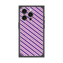 プレミアムスクエアケース with MagSafe［ Small Stripe - Purple × Pink ］