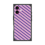 プレミアムスクエアケース with MagSafe［ Small Stripe - Purple × Pink ］
