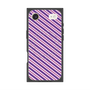 プレミアムスクエアケース with MagSafe［ Small Stripe - Purple × Pink ］